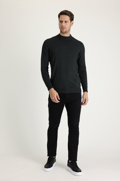 Black Super Slim Fit Extra Narrow Cut Lycra Denim Trousers