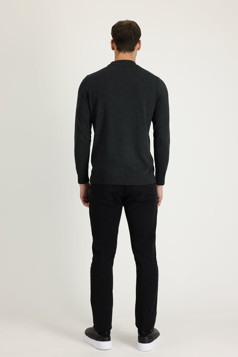 Black Super Slim Fit Extra Narrow Cut Lycra Denim Trousers