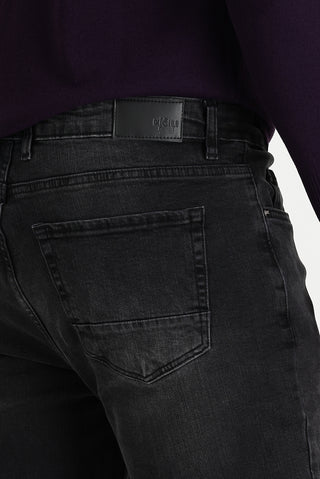  Siyah Slim Fit Dar Kesim Likralı Denim Pantolon
