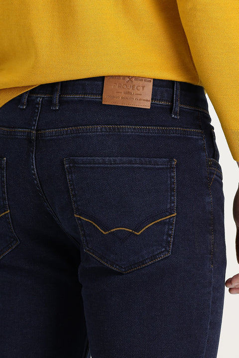 Dark Navy Super Slim Fit Extra Narrow Cut Lycra Denim Jeans