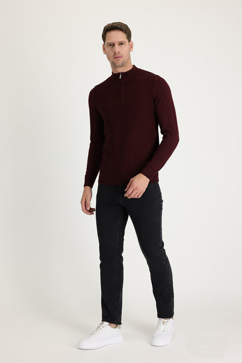 Black Regular Fit Standard Cut Lycra Denim Pants
