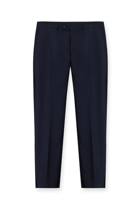 Dark Navy 4 Drop Relaxed Fit Classic Fabric Trousers