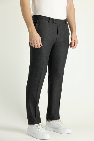  Orta Antrasit 7 Drop Slim Fit Dar Kesim Likralı Klasik Kumaş Pantolon