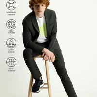 Military Khaki 7 Drop Slim Fit Techno-Line Jogger Pants
