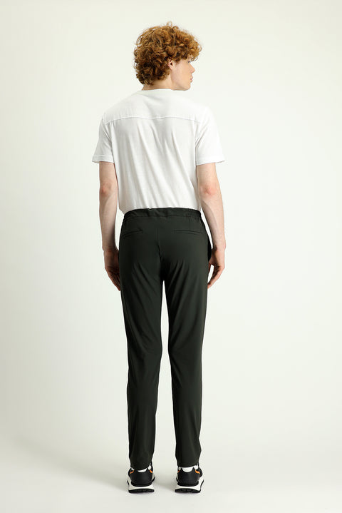 Military Khaki 7 Drop Slim Fit Techno-Line Jogger Pants