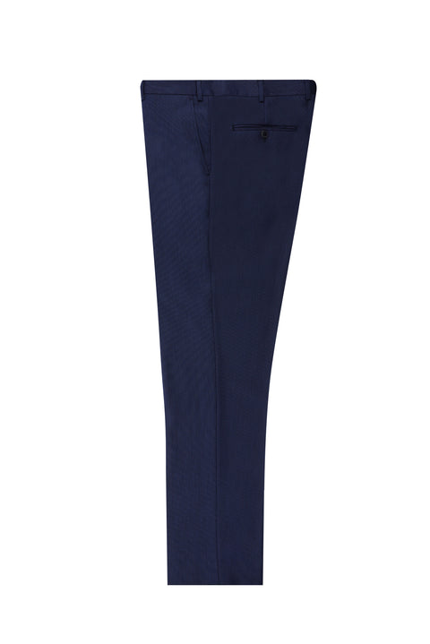 Dark Blue 7 Drop Slim Fit Classic Fabric Trousers