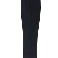 Dark Navy 4 Drop Relaxed Fit Classic Fabric Wool Trousers