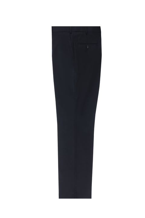 Dark Navy 7 Drop Slim Fit Narrow Cut Classic Wool Fabric Trousers