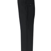 Black 4-Drop Relaxed Fit Casual Cut Classic Wool Fabric Trousers