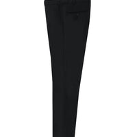 Black 6 Drop Regular Fit Standard Cut Classic Fabric Wool Trousers