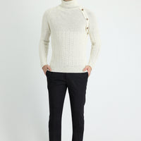 Dark Anthracite 7 Drop Slim Fit Narrow Cut Classic Wool Fabric Trousers