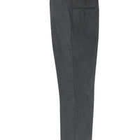Dark Gray 4-Drop Relaxed Fit Classic Fabric Wool Trousers