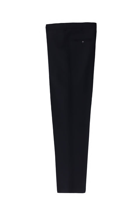 Dark Navy 6 Drop Regular Fit Standard Cut Classic Wool Fabric Trousers