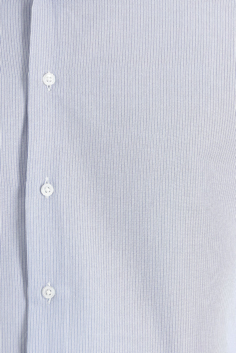 Light Blue Long Sleeve Slim Fit Narrow Cut Classic Patterned Cotton Easy Iron Shirt