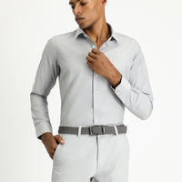 Black Long Sleeve Slim Fit Classic Collar Cotton Easy-Iron Patterned Shirt