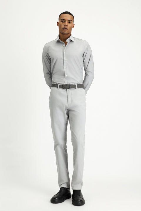 Black Long Sleeve Slim Fit Classic Collar Cotton Easy-Iron Patterned Shirt