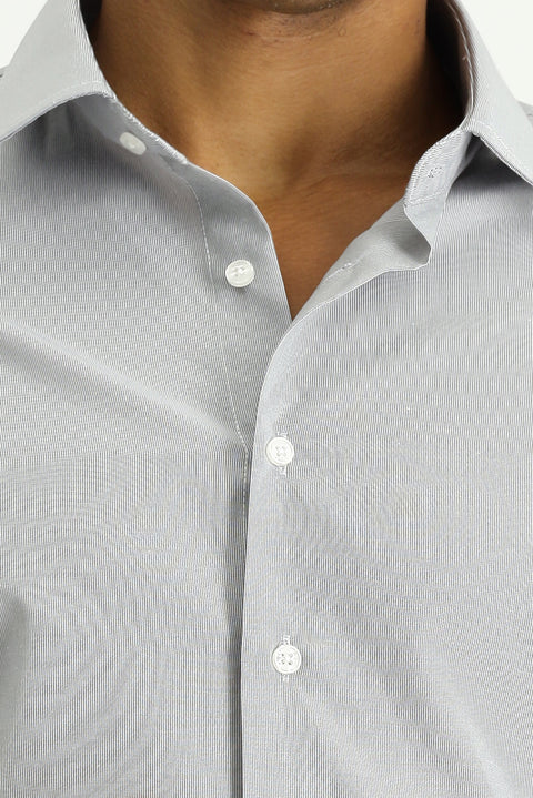 Black Long Sleeve Slim Fit Classic Collar Cotton Easy-Iron Patterned Shirt
