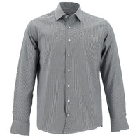 Dark Navy Long Sleeve Slim Fit Narrow Cut Classic Patterned Cotton Easy-Iron Shirt