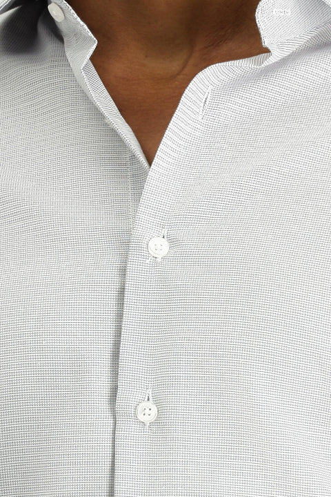 Black Long Sleeve Slim Fit Classic Collar Cotton Easy-Iron Patterned Shirt