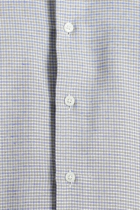 Light Brown Long Sleeve Classic Patterned Cotton Easy-Iron Shirt