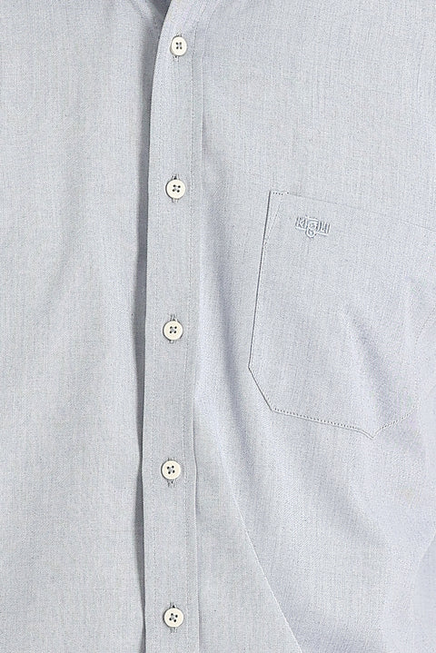 Medium Navy Long Sleeve Regular Fit Patterned Cotton Easy-Iron Button-Down Collar Shirt