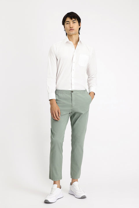 White Long-Sleeve Classic Cotton Shirt