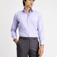 Lilac Long-Sleeve Classic Cotton Shirt