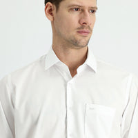 White Long Sleeve Non-Iron Classic Cotton Shirt