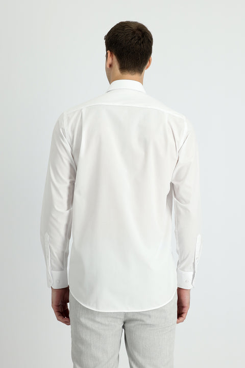White Long Sleeve Non-Iron Classic Cotton Shirt