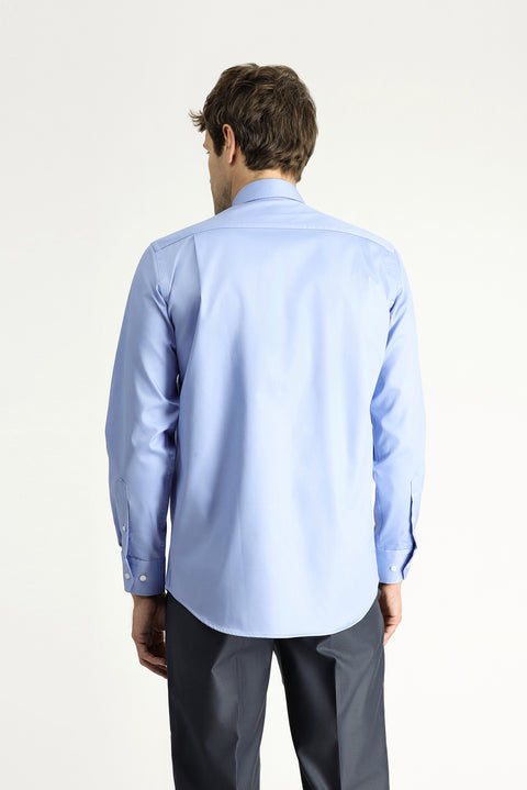 Light Blue Long Sleeve Classic Non-Iron Cotton Shirt
