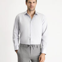 Medium Grey Long Sleeve Classic Non-Iron Cotton Shirt