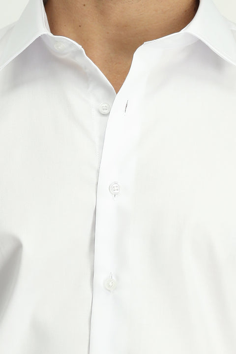 White Long Sleeve Classic Non-Iron Cotton Shirt