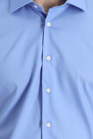  Aqua Mavisi Uzun Kol Slim Fit Dar Kesim Non Iron Klasik Pamuklu Kolay Ütülenebilir Gömlek