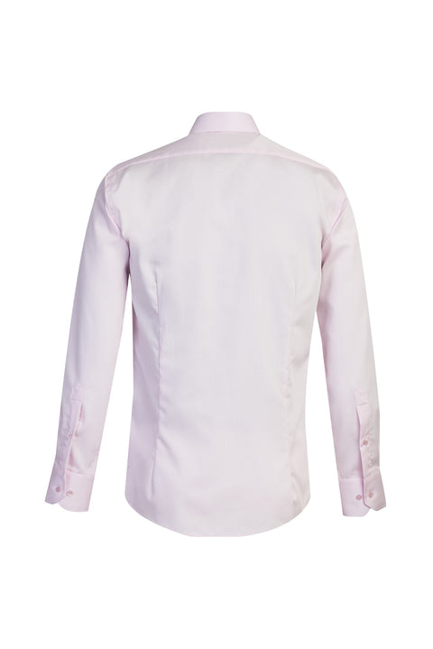 Dusty Pink Long Sleeve Slim Fit Classic Non-Iron Satin Cotton Shirt