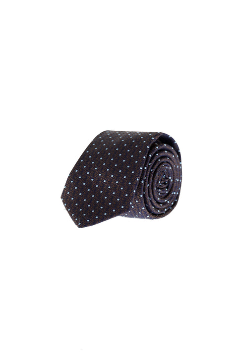 Dark Brown Patterned Tie