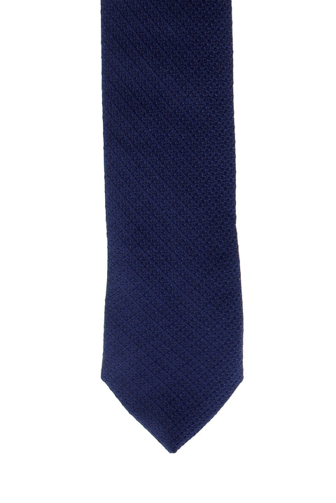 Dark Navy Patterned Tie