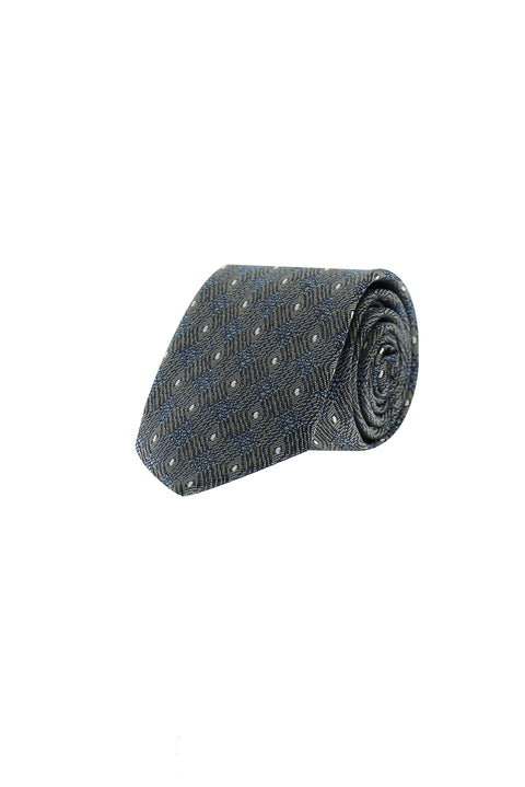 Blue Micro-Patterned Tie