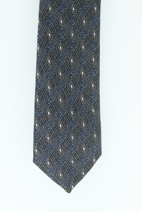 Blue Micro-Patterned Tie
