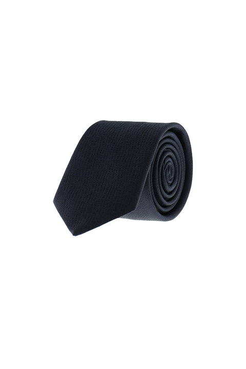 Dark Navy Micro-Patterned Tie
