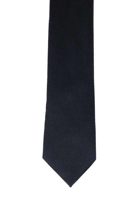 Dark Navy Micro-Patterned Tie