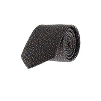 Medium Brown Patterned Tie