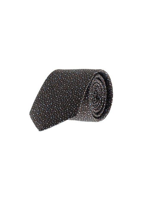Medium Brown Patterned Tie