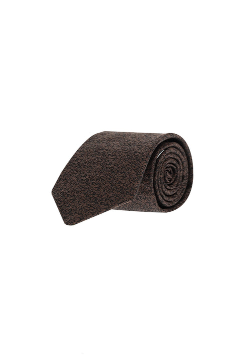 Medium Brown Patterned Tie
