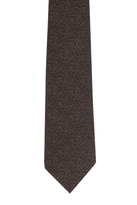Medium Brown Patterned Tie