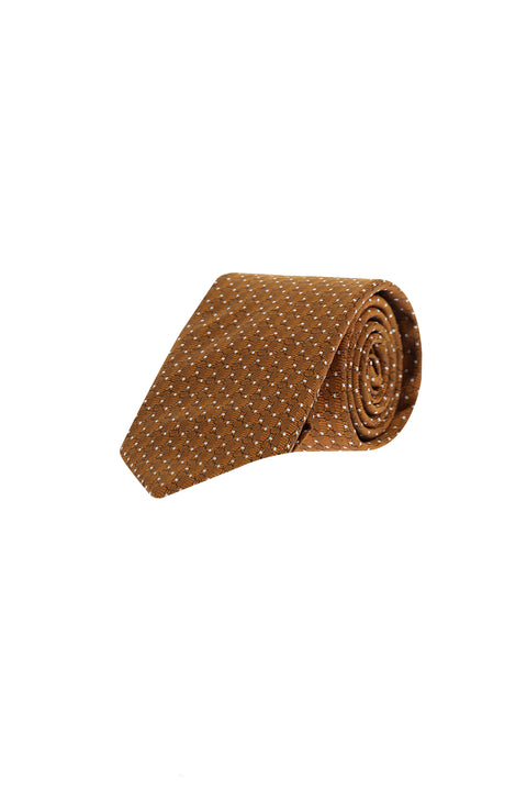 Medium Orange Patterned Tie