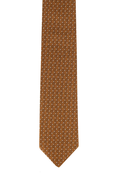 Medium Orange Patterned Tie