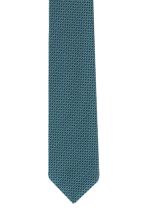 Dark Green Micro-Patterned Tie