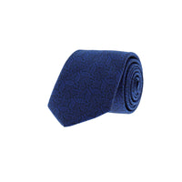 Navy Blue Patterned Tie