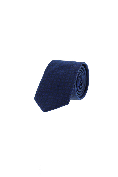 Navy Blue Patterned Tie