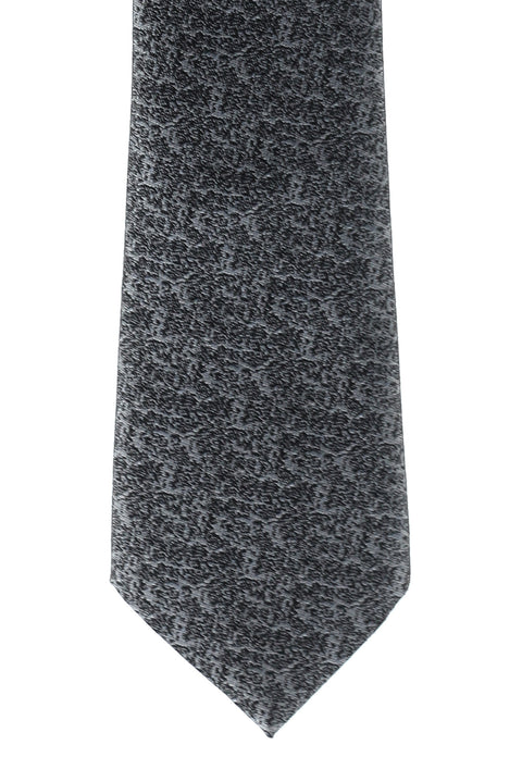Orta Gri Desenli Kravat